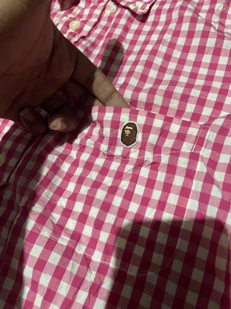 A Bathing Ape Classic Checkered Pocket Polo Buttons Down Shirt (Category: Tshirts & Polo Shirts ) located in Dumaguete. Submitted by overthrifted (Listing ID 1337711488, Image 2). Description: Authentic 20x28.