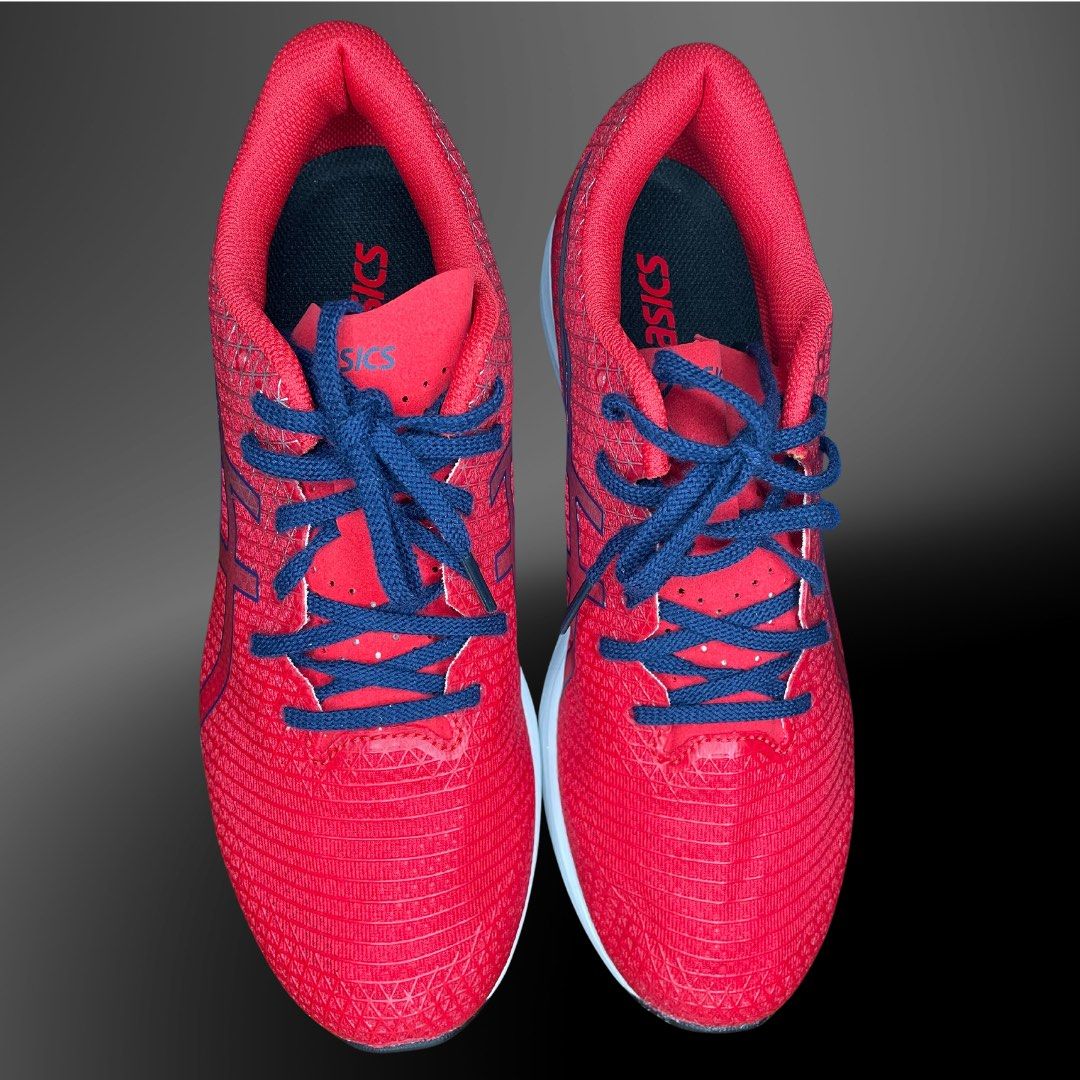 Asics Red Lyteracer 4 Rubber Shoes (Category: Sneakers) located in Taguig. Submitted by cousina (Listing ID 1337640771, Image 2). Description: Asics Red Lyteracer 4 Size: 26.5 cm Men 42 Eu Us 8.5 Uk 7.5 Issue: Brand New Before P5,800 NOW P2000.