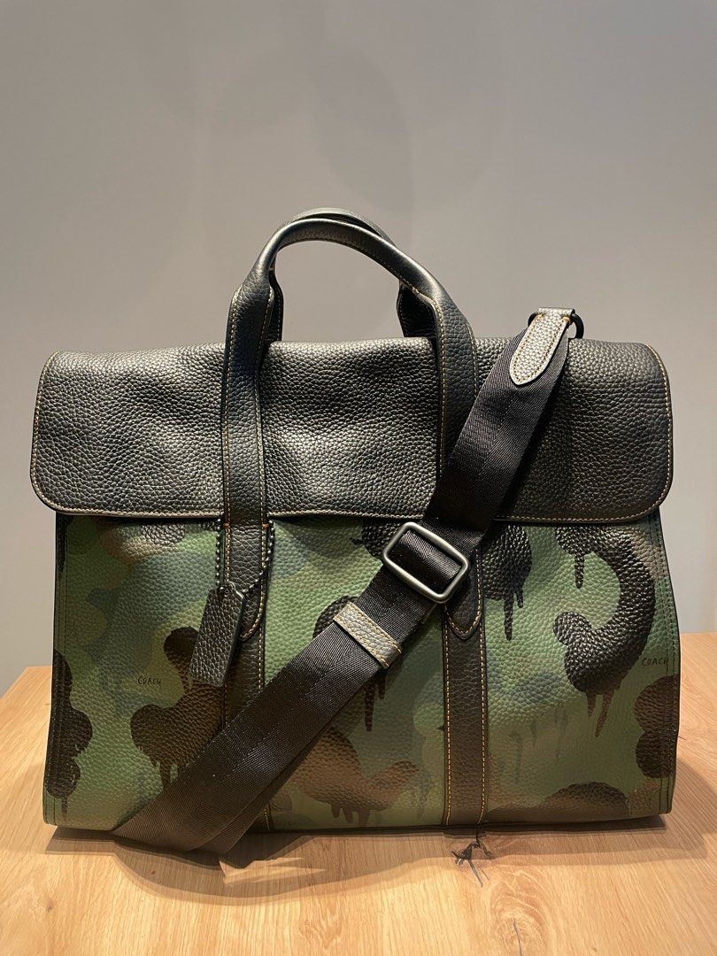 Authentic Coach wild beast pebble leather workbag briefcase with crossbody strap and top handle Luxury Bags Wallets on Carousell