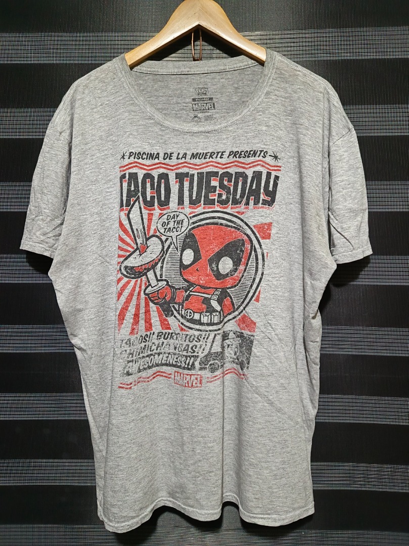 Deadpool Taco Tuesday Funko Pop T Shirt, Men's Fashion, Tops & Sets ...