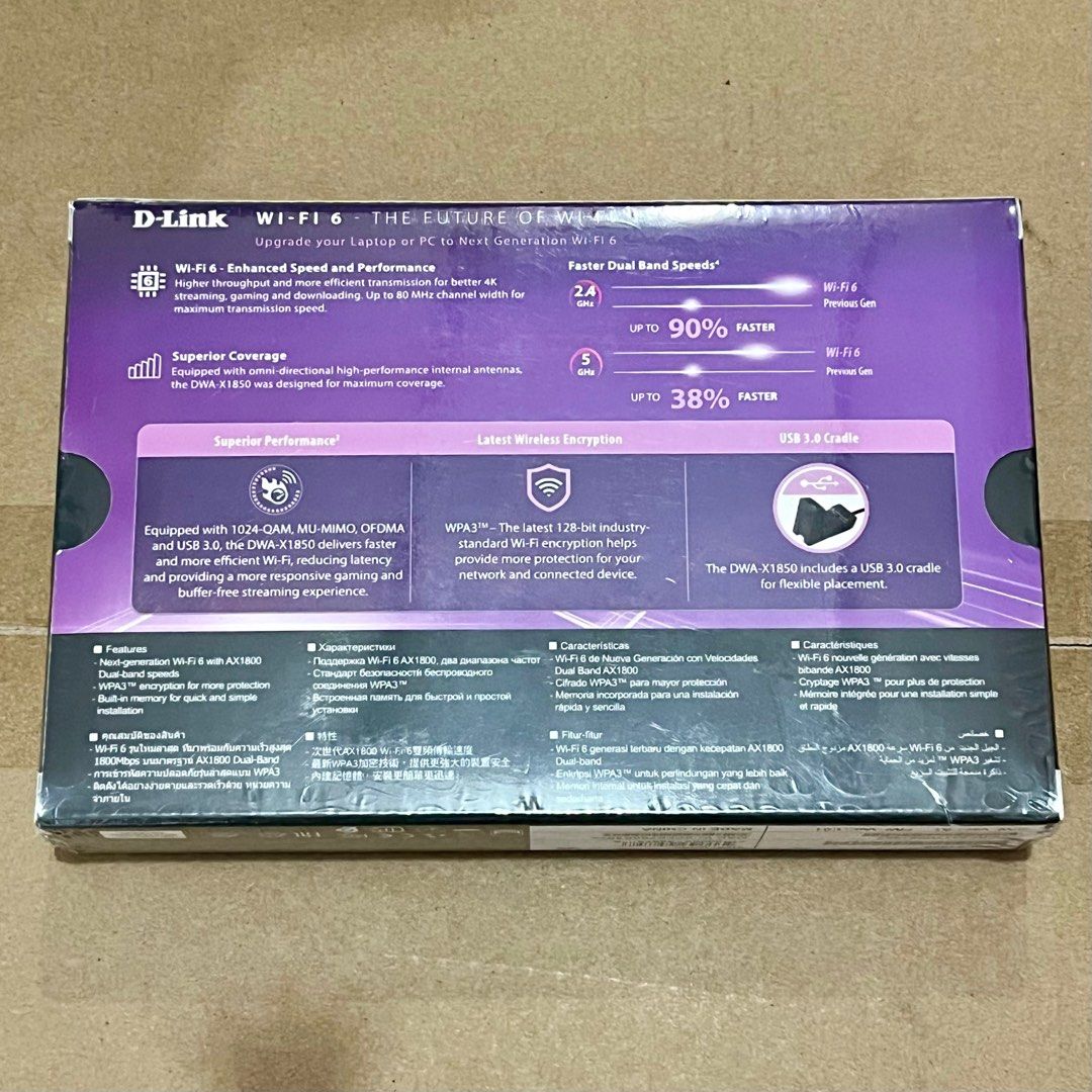 D-Link AX1800 Wi-Fi 6 USB Adapter (Category: Networking) located in Muntinlupa City. Submitted by carlos_g (Listing ID 1337638731, Image 2). Description: Brand New Selling below SRP RFS: Won from an IT event raffle .