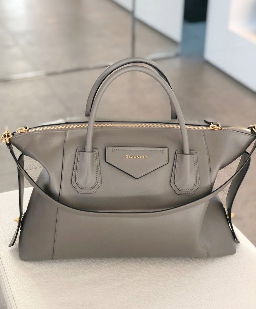 Givenchy antigona soft medium (In transit) (Category: Luxury Bags & Wallets) located in Las Pinas. Submitted by glamdustph (Listing ID 1337664750, Image 1). Description: 💯 authentic from eu open for reservation w/dp arriving next week medium size stone grey color plus loc sf Thank you.