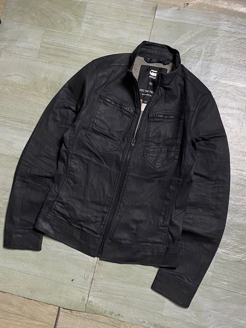 G-star Raw Bikers Denim Jeans Jacket Vintage Casual Trucker Jaket Motorcycle