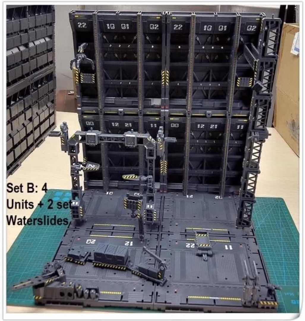 Gundam Hanger Display Diorama Stand Unit A to G - Suitable for HG