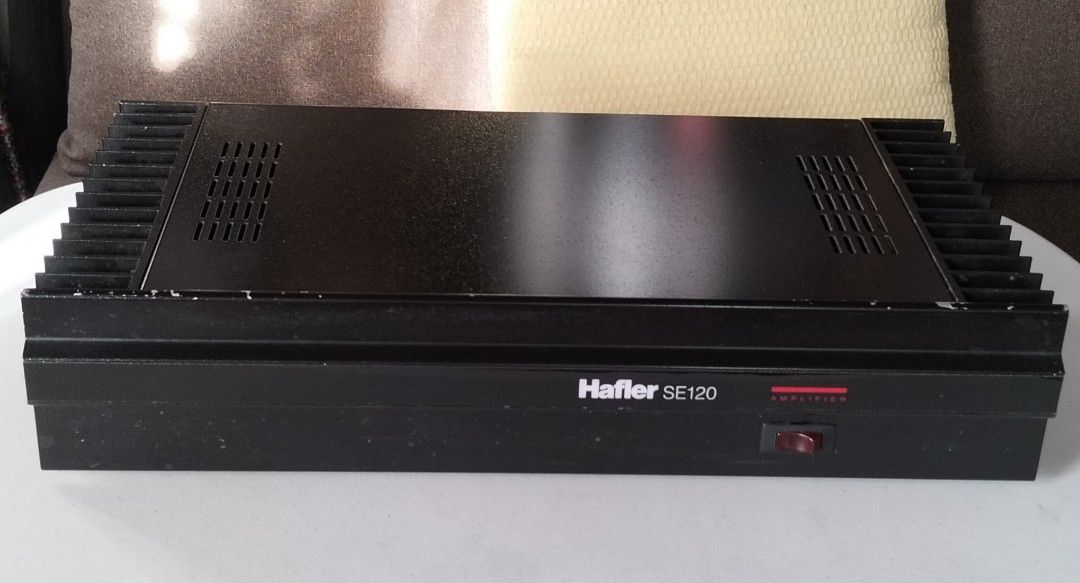 Hafler SE-120 Stereo Power Amplifier (Category: Soundbars, Speakers & Amplifiers) located in Carmona. Submitted by electronboy (Listing ID 1337598034, Image 2). Description: Hafler SE-120 Stereo Power Amplifier 60 watts per channel into 8 ohms Bridgeable (150 watts mono into 8 ohms) See picture for Specification Good Working Condition.
