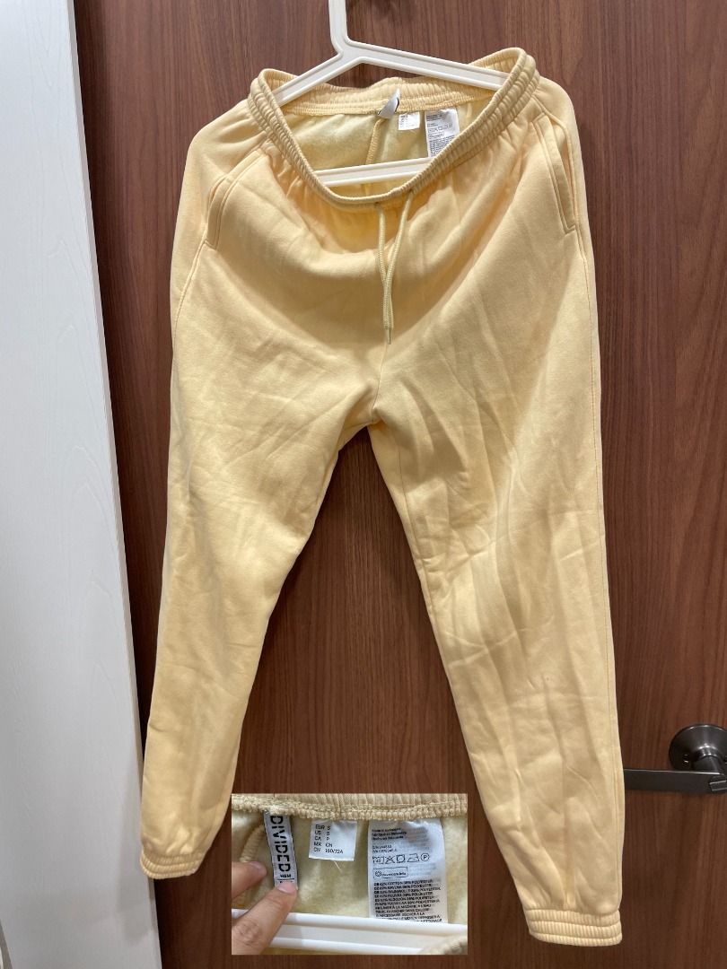 H M Yellow Joggers Women s Fashion Activewear on Carousell