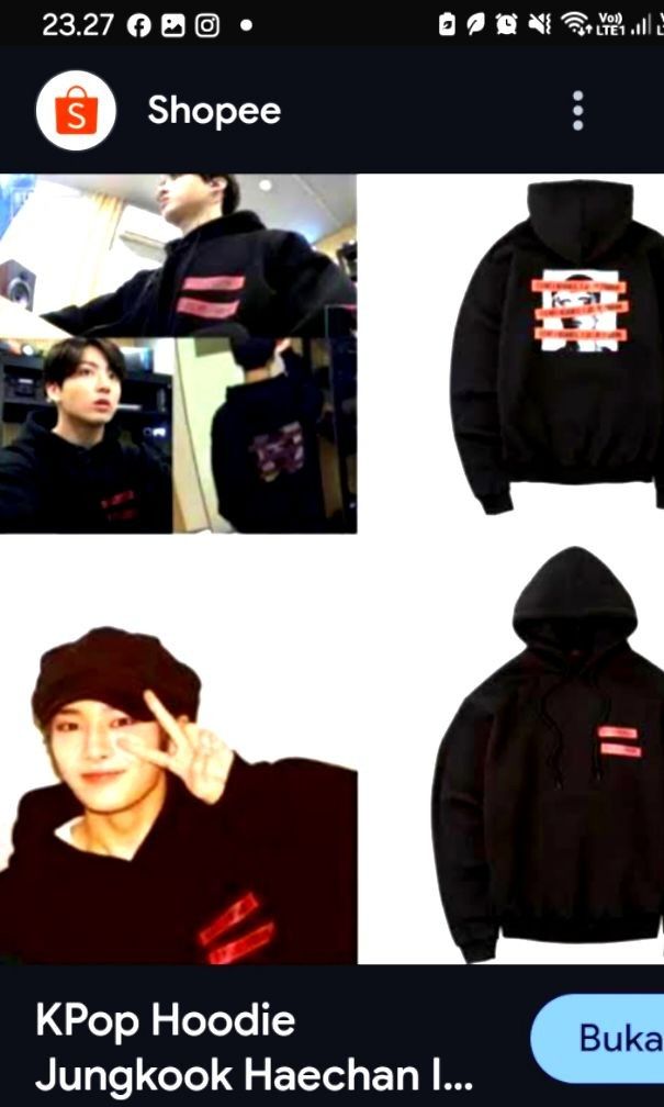 HOODIR ONA (ARTIKEL YANG DI PAKAI HAECHAN JUNG KOOK), Fesyen Pria