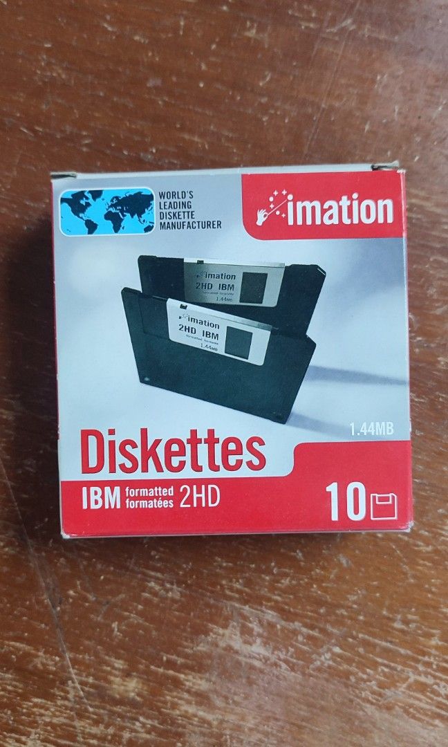 Imation diskettes (Category: Computer Parts) located in Kajang. Submitted by tank1313 (Listing ID 1337593167, Image 1). Description: Diskettes 1.44MB 1 Box 10pcs.