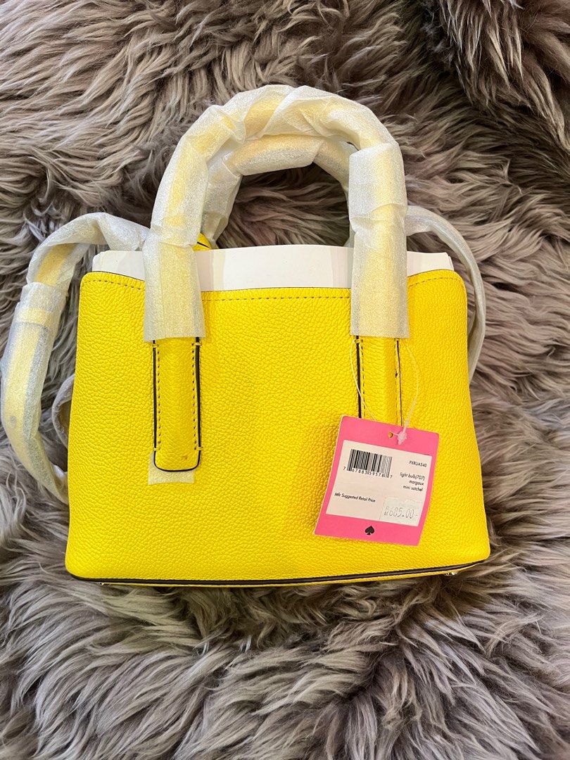 Kate Spade PXRUA540 Margaux Mini Satchel Light Bulb Yellow Luxury Bags Wallets on Carousell