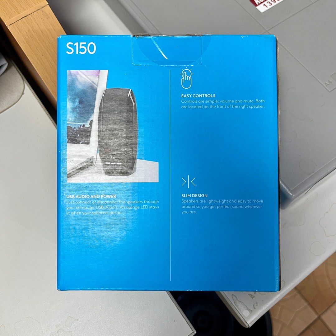 Logitech S150 USB Stereo Speakers (Category: Soundbars, Speakers & Amplifiers) located in Muntinlupa City. Submitted by carlos_g (Listing ID 1337679207, Image 3). Description: Brand New Selling below SRP RFS: Won in an event raffle.