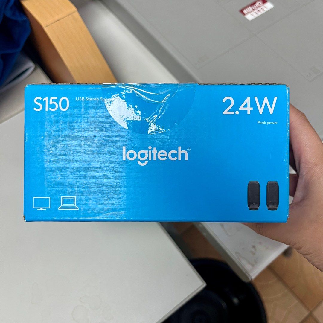 Logitech S150 USB Stereo Speakers (Category: Soundbars, Speakers & Amplifiers) located in Muntinlupa City. Submitted by carlos_g (Listing ID 1337679207, Image 2). Description: Brand New Selling below SRP RFS: Won in an event raffle.