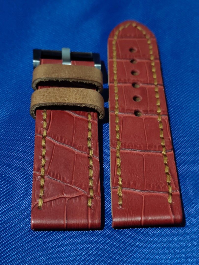 MILTAT leather strap 24mm (Category: Men's Watches) located in Tuba. Submitted by drickbernard (Listing ID 1337707916, Image 1). Description: MILTAT LEATHER STRAP BRAND NEW 24mm Straight cut 4mm you thickness.