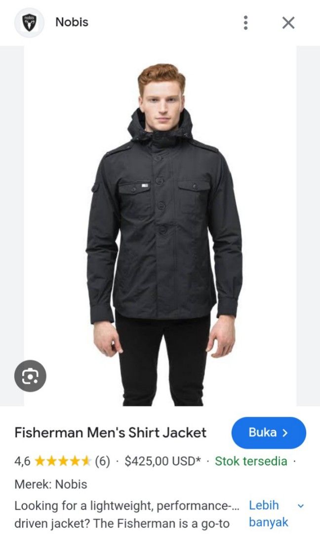 Nobis Fisherman Men s Shirt Jaket Fesyen Pria Pakaian Atasan di Carousell
