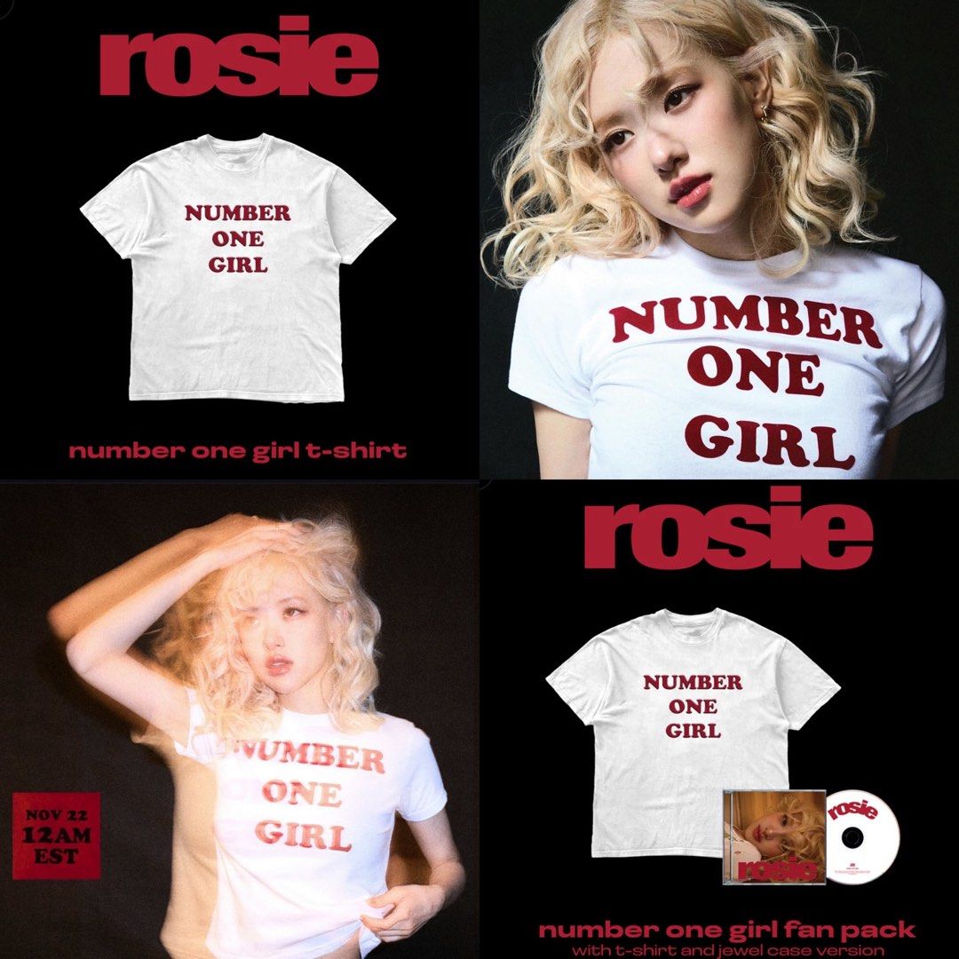 ROSÉ rosie first studio album number one girl t shirt fan