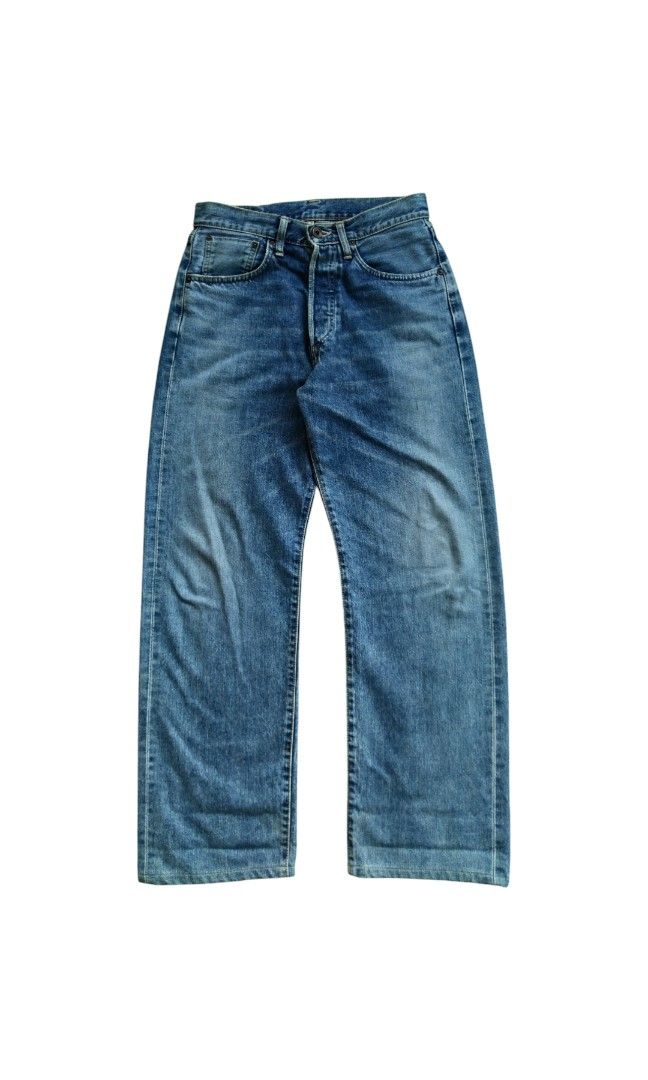 VTG 90s Edwin 505 Japan Baggy Selvedge Denim, Fesyen Pria