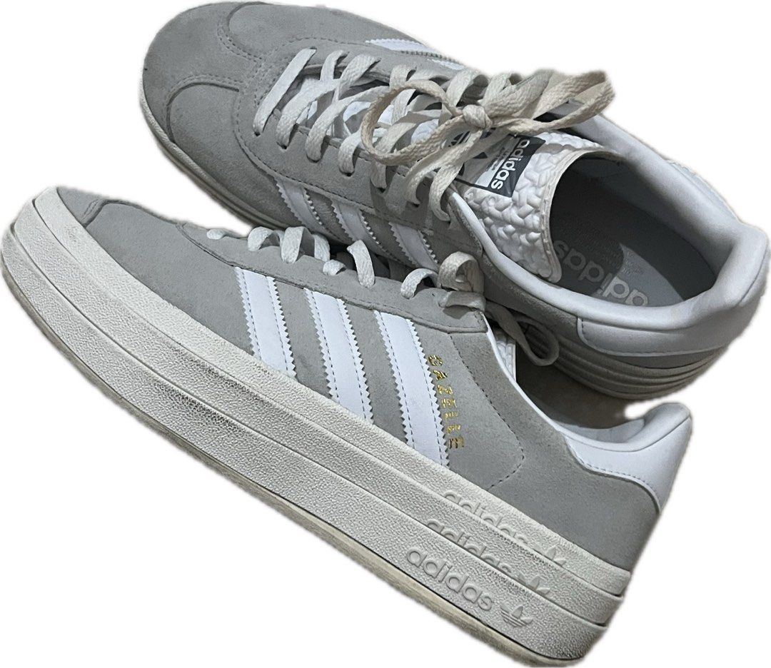 adidas gazelle silver green womens adidas Gazelle Bold Womens Lifestyle Shoes Mineral Green Putty Grey IG4391   Shoe Palace