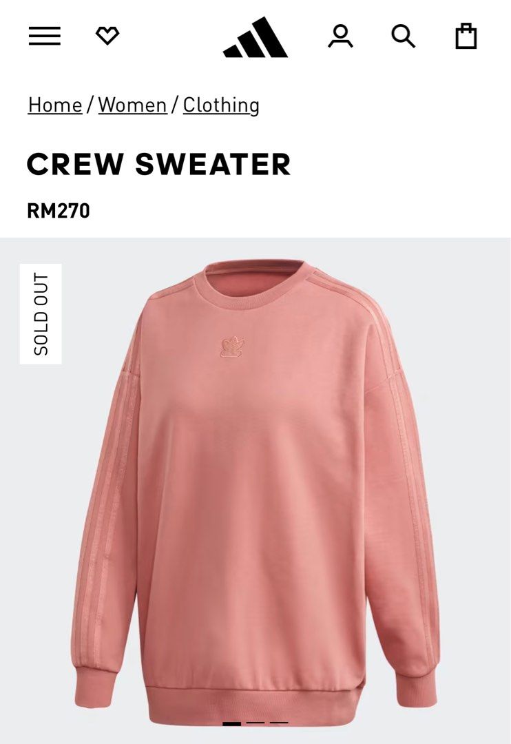 Adidas dusty pink sweater outlet