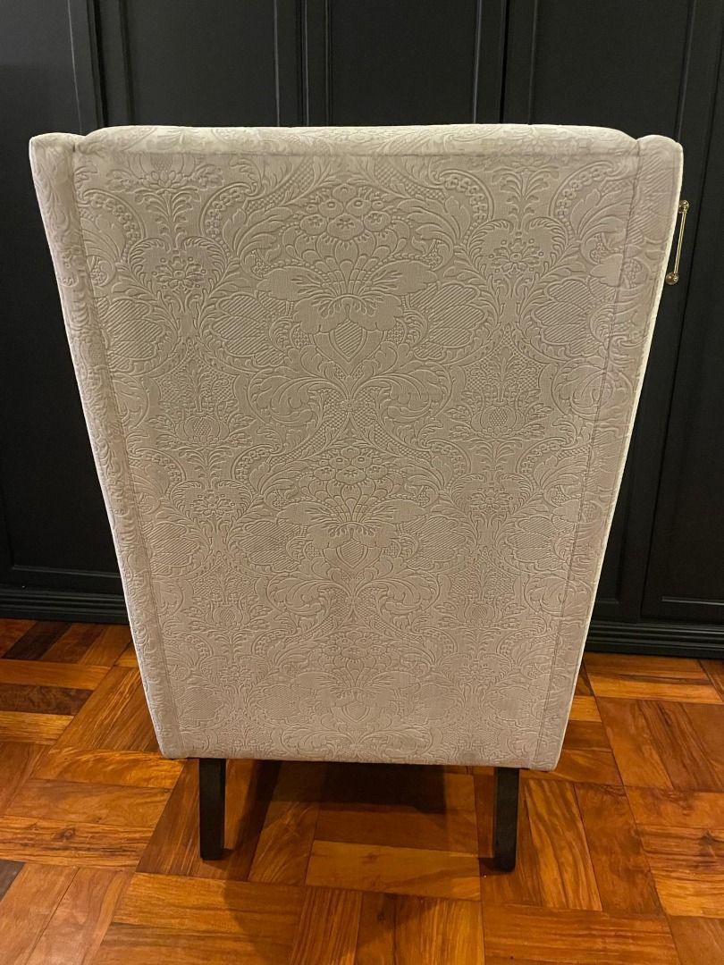 Brocade Upholstery Lounge Chair (Category: Chairs) located in Mandaluyong City. Submitted by ro_yo (Listing ID 1337852790, Image 2). Description: Brocade Upholstery Lounge Chair Asking Price Php 9,500.00 RFS - Room Renovation Cash or GCash upon pick up from Palladium Subdivsion, Shaw Boulevard corner Old Wack Wack Road, Mandaluyong City. Pick-up only. No meet-ups elsewhere. Direct buyer only..
