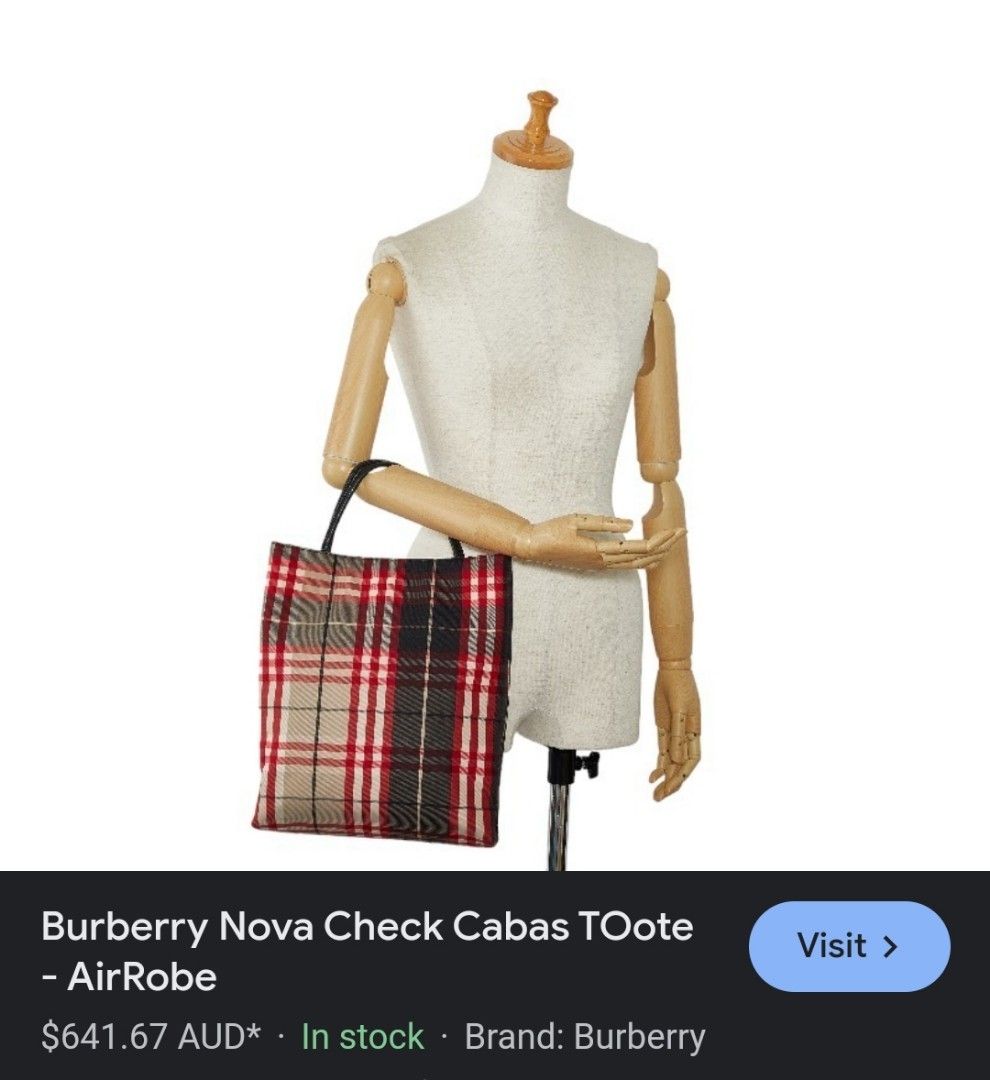 Burberry cabas tote (Category: Luxury Bags & Wallets) located in Baguio. Submitted by ozara.06 (Listing ID 1337863825, Image 2). Description: Burberry cabas tote Original Medium size No flaws 1850.