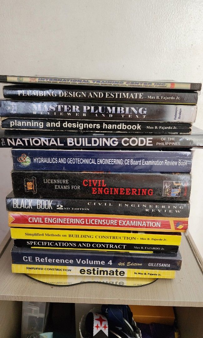 Civil Engineering Books Board Exam (Category: Textbooks) located in San Pedro. Submitted by stuffsandfinds (Listing ID 1337824323, Image 1). Description: get all for 2k.