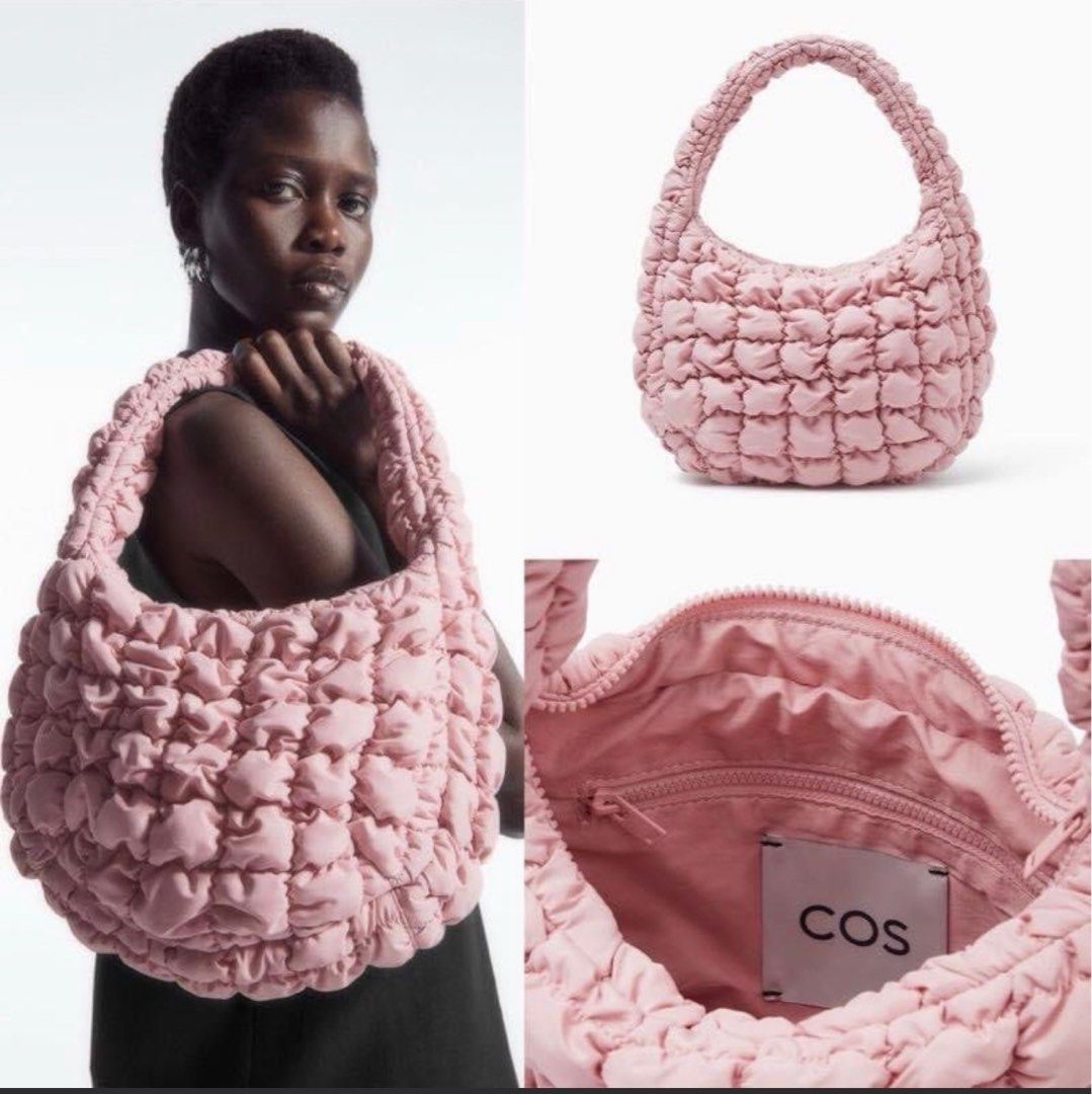 【COS】 Quilted Oversized Shoulder Bag : Pastel Pink COS Quilted Oversized Shoulder Bag Pink 0916460020 / 100