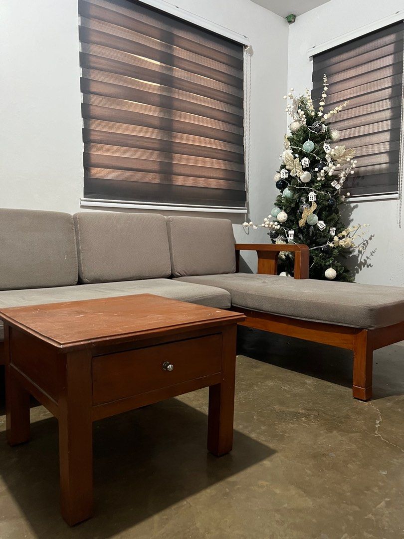 Customised mahogany sala set (sofa) (Category: Sofas) located in San Fernando. Submitted by somuchclutter. (Listing ID 1337866136, Image 2). Description: This sala set was customised. •Mahogany • 3-piece set, including the coffee table, and seat cushions, and seat cover. .