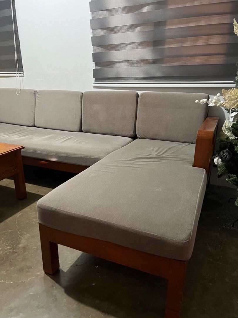 Customised mahogany sala set (sofa) (Category: Sofas) located in San Fernando. Submitted by somuchclutter. (Listing ID 1337866136, Image 3). Description: This sala set was customised. •Mahogany • 3-piece set, including the coffee table, and seat cushions, and seat cover. .