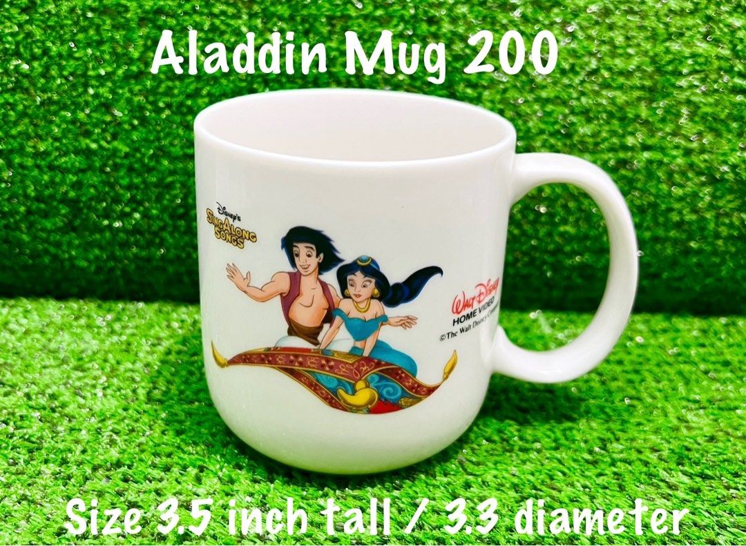 Disney Aladdin Ceramic Mug (Category: Coffee & Tea Tableware) located in Binan City. Submitted by mayjhe (Listing ID 1337930952, Image 1). Description: ✨ For Sale ✨ 🎄 Disney Aladdin 🎄Ceramic Mug 🌸 Other details posted 🔖 Price is ₱ 200.00 🌸 MOP : Gcash 🛵 Courier J&T and Lalamove 🇵🇭 Location Biñan Laguna 📋 Shipping every Thursday ☘️ For Fragile Items we ensure the the items are packed securly with bubble warp & carton dividers with Fragile