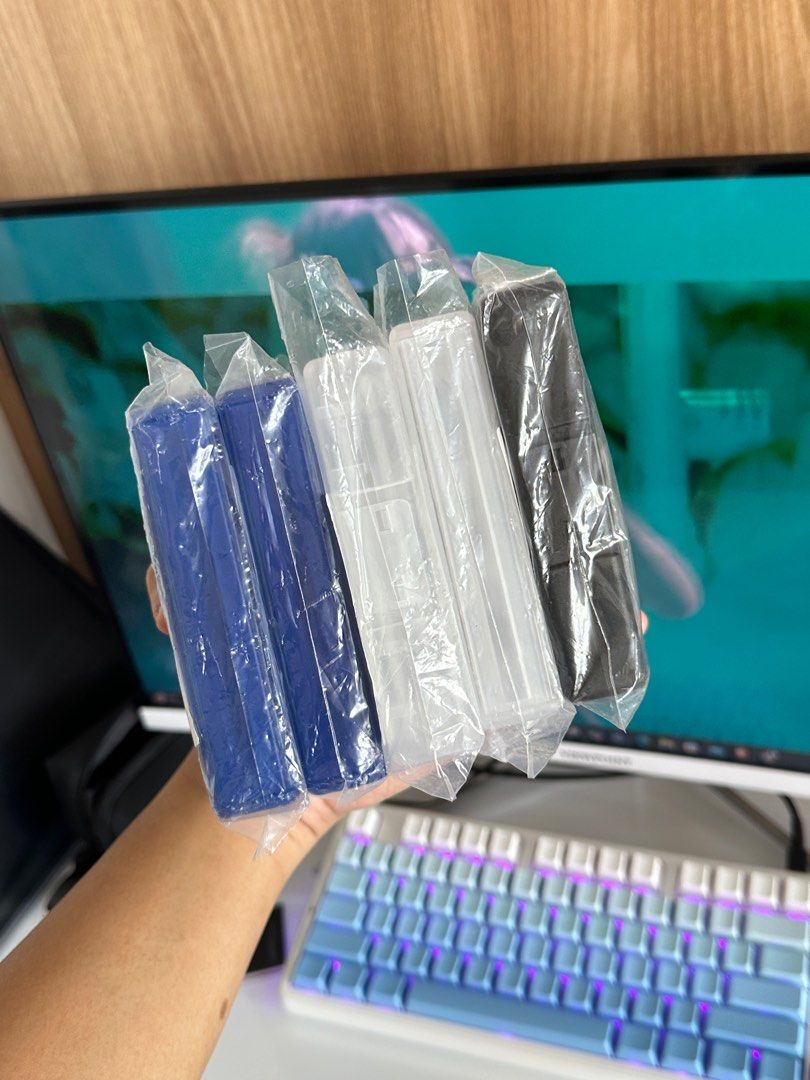 Game Card Holder for Nintendo Switch games V1 V2 OLED Lite (Category: Nintendo) located in Quezon City. Submitted by consoleciety (Listing ID 1337785952, Image 2). Description: —can hold 24 game cartridges —brand new —available in black, blue, and white loc: Sta. Mesa, Manila can only meet up at Mezza Residences or near FEU Manila (specific days and time) shipping: Lalamove (payment first or abono service) and LBC (COD/COP).