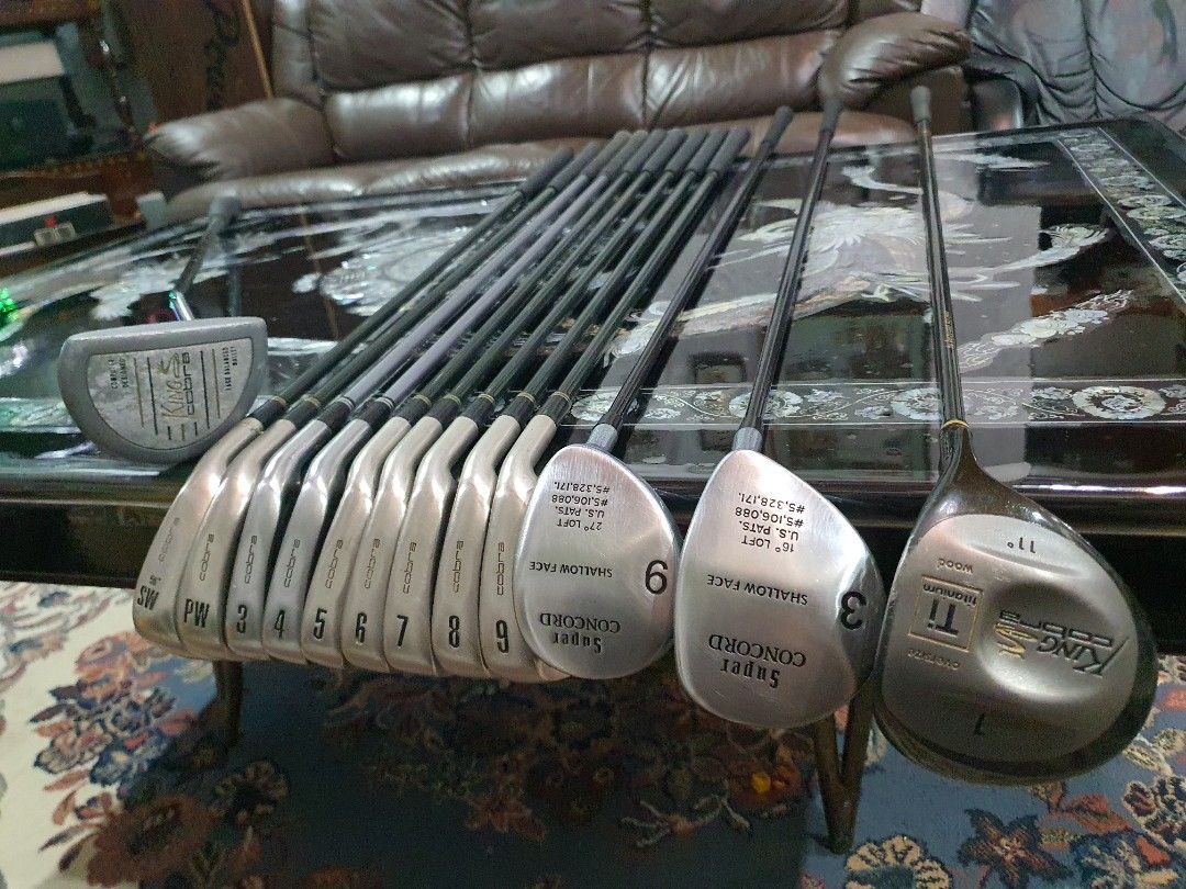Golf King Cobra (Category: Golf) located in Paranaque City. Submitted by manilagolfmarket (Listing ID 1337787542, Image 1). Description: For Sale King Cobra Set King Cobra R flex garphite shaft irons Concorde 3 & 9 woods King Cobra 11° driver King cobra mallet putter. Callaway stand bag included for only 10.9k pick up Bf Paranaque. Free shipping within MM..