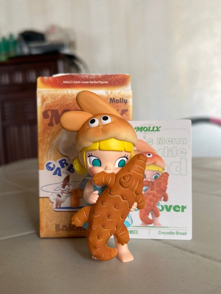 Molly Carb Lover Series Crocodile Bread (Category: Designer & Blind Box Toys) located in Manila. Submitted by ice.za (Listing ID 1337785372, Image 1). Description: rfs: not my prio pick😞 - brand new, just opened - complete inclusions w/ box, foil and card - open for trade!! - dm me if interested📩.