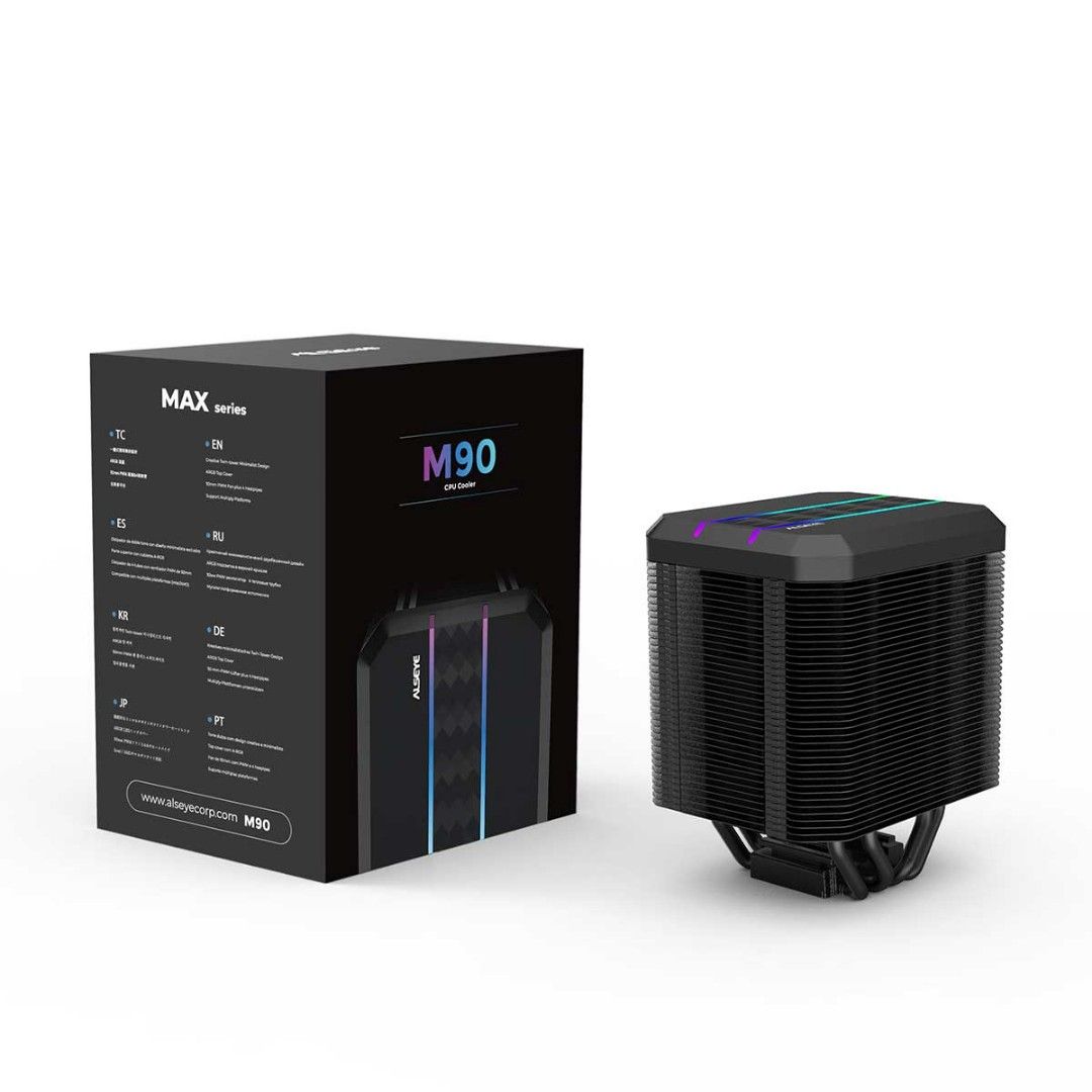 *New In Box*ALSEYE M90 CPU Cooler, Hidden Fan Designed Dual Tower Air ...