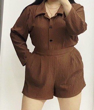Plus Size Brown Coordinates (XL-3XL) (Category: Sets or Coordinates) located in Manila. Submitted by sadieslittleshop (Listing ID 1337916443, Image 2). Description: Measurements are from the seller’s post, pre loved. 📦 J&T/Lalamove/Grab/JoyRide Shipping 💵 BDO or GoTyme Bank All products posted on my profile are still available ✨🧚🏻‍♀️.