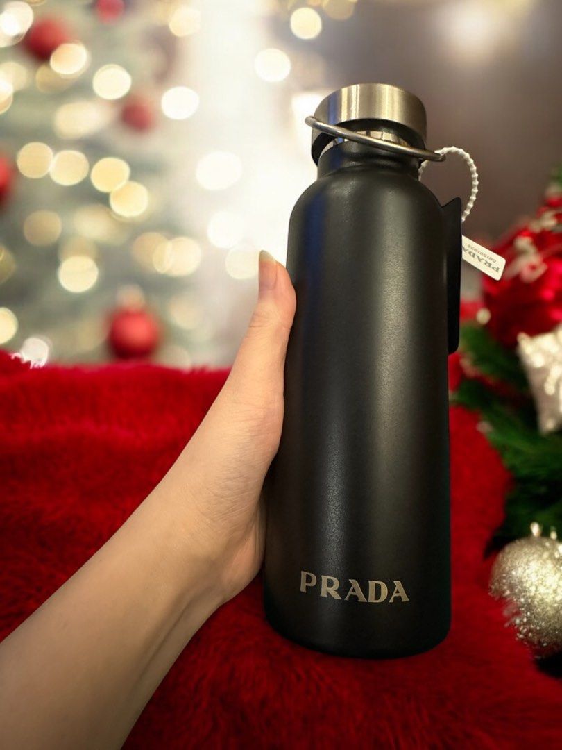 Prada Beauty Stainless Steel Water Bottle, Luxury, Accessories on