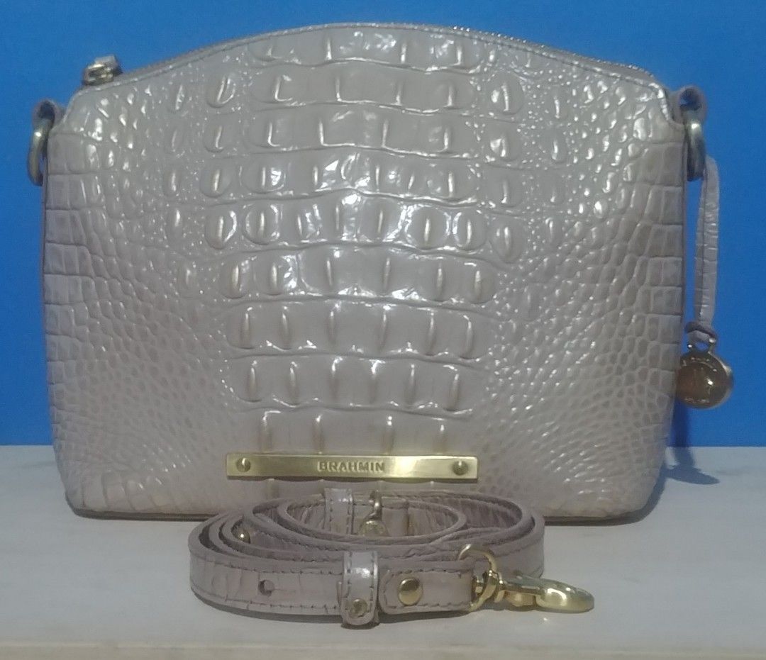 PREOWNED AUTH CROC LEATHER VINTAGE BRAHMIN BAG Luxury Bags Wallets on Carousell