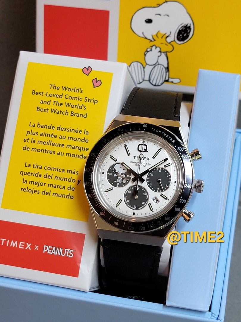 Q Timex Chronograph x Peanuts Snoopy 極美品 Timex x Peanuts
