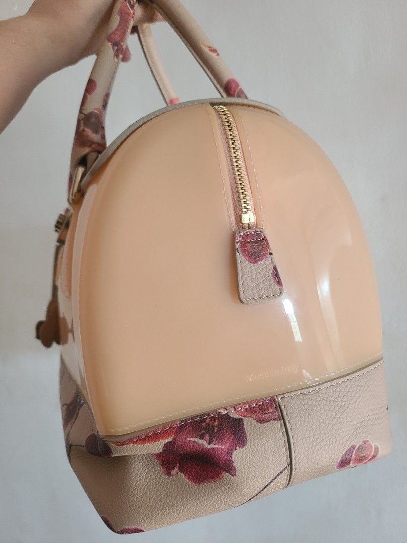 RARE Furla Candy Blossom Bag (Category: Luxury Bags & Wallets) located in Las Pinas. Submitted by prelovedbymharia (Listing ID 1337754866, Image 2). Description: This is a limited edition collection from Furla in 2011. It is considered a hard-to-find collection on the market. I'm selling it at a very low price because I need funds, but the price is still negotiable. The bag has only one minor flaw, which you can see in the last picture..