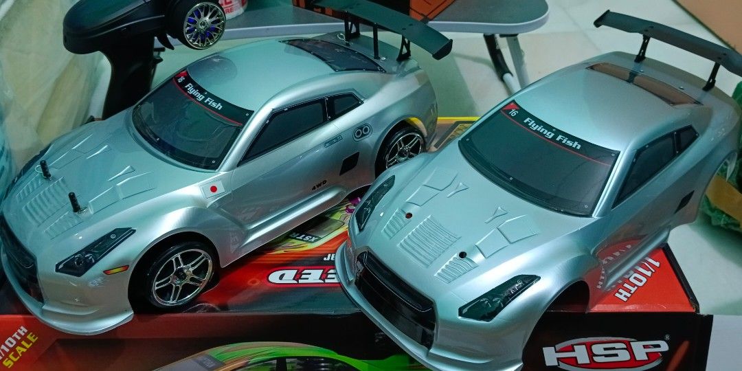 RC HSP drift car (standard) grey GT-R, Hobbies & Toys, Toys & Games on ...