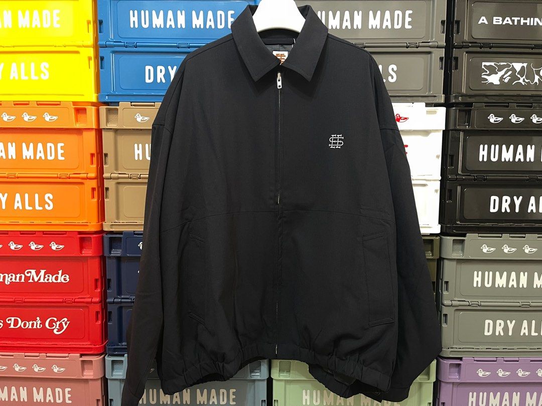 See see urbs wool blouson jacket Navy, 男裝, 外套及戶外衣服- Carousell
