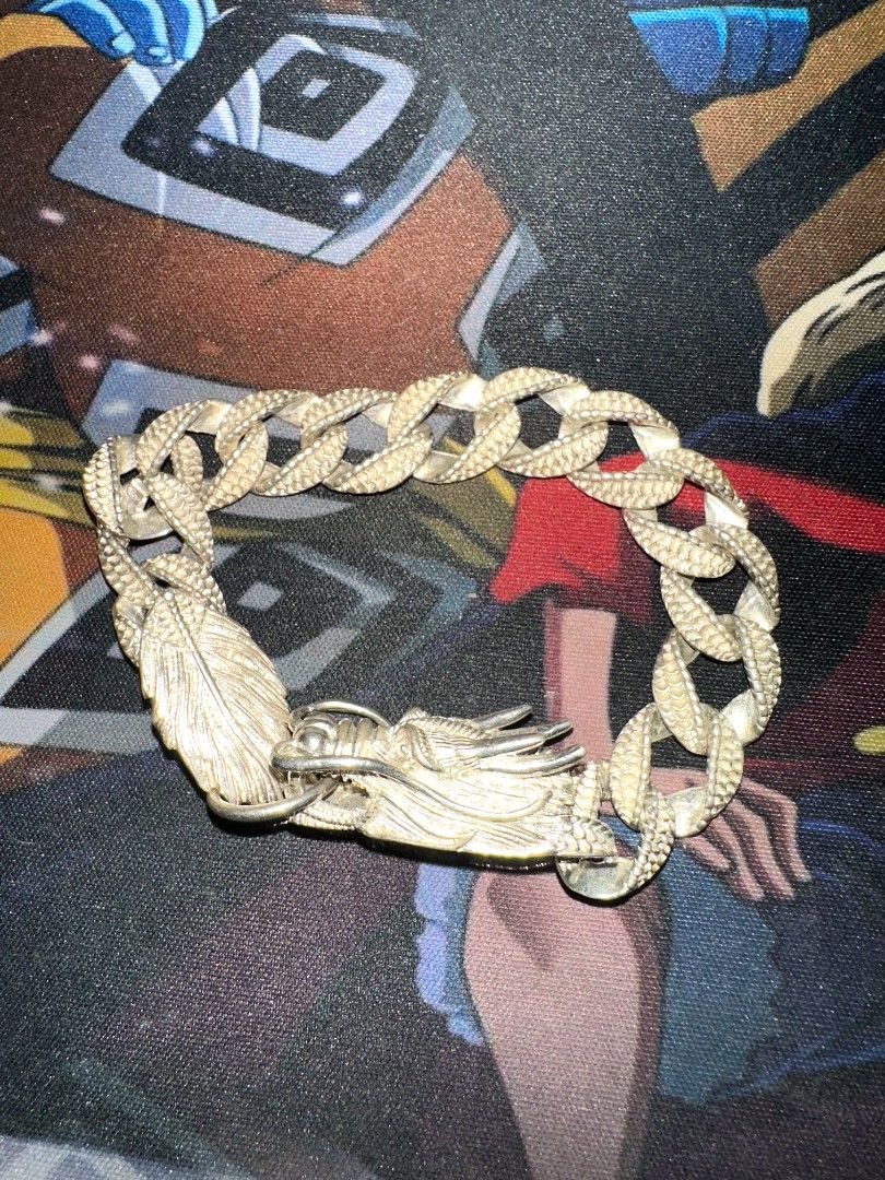 Silver 925 Chinese Dragon Bracelet (Category: Jewelry) located in Manila. Submitted by phermenious (Listing ID 1337901840, Image 1). Description: Chinese Dragon 925 Silver Bracelet 51.1 Grams 13mm 8.5 Inches Swap offer ka plus Add (Buyer handle SF) OR Sell: 4.5k (Buyer handle SF).
