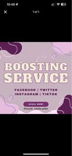 Social Media BOOSTING (Facebook, Instagram, Tiktok, Youtube, etc.)