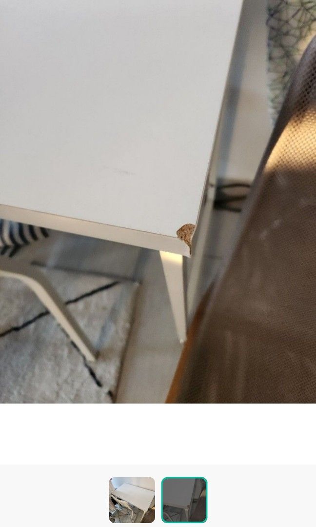 Study Table white (Category: Tables & Sets) located in Singapore. Submitted by jintoxication (Listing ID 1332769753, Image 2). Description: .