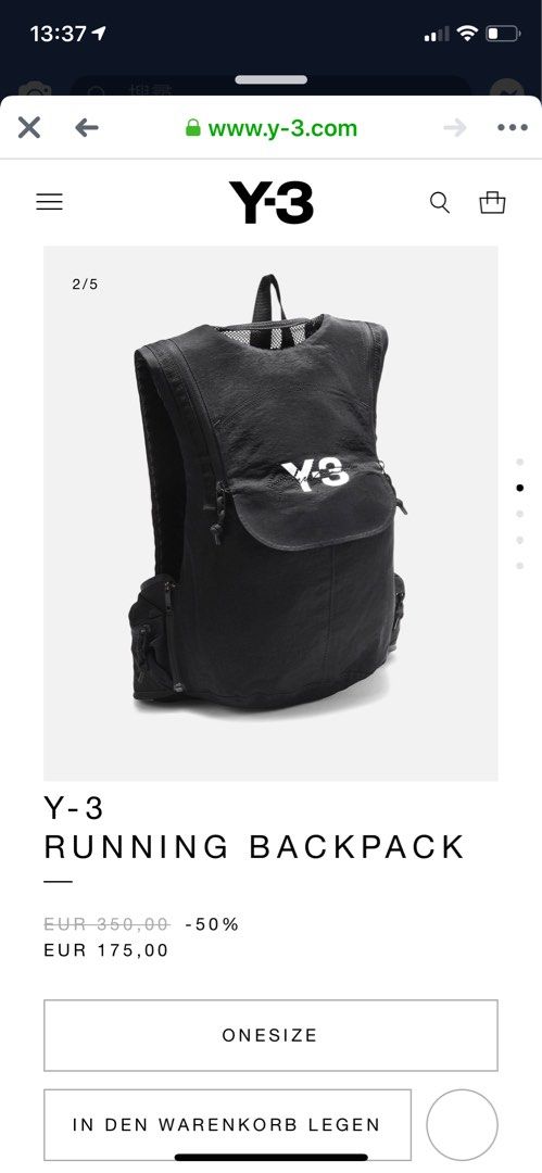 Y3 running backpack discount