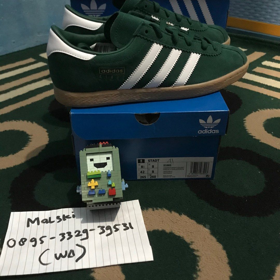 Adidas Stadt Collegiate Green Cloud retailer White
