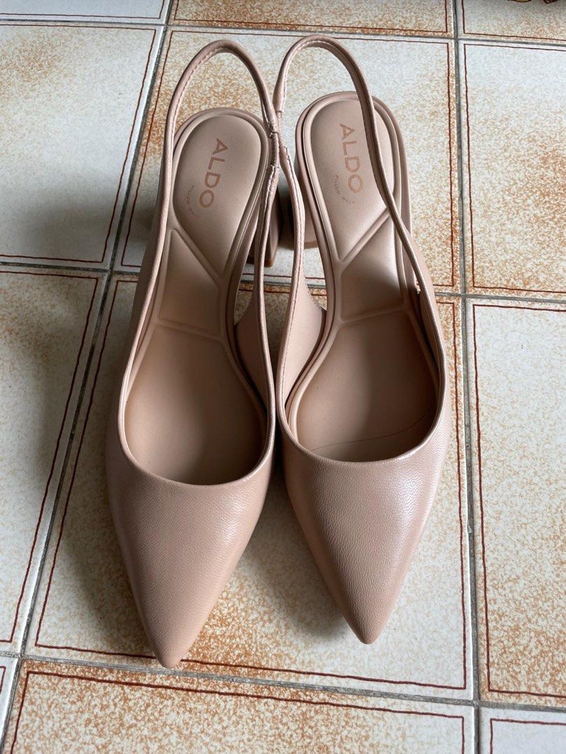 Aldo nude block heels discount