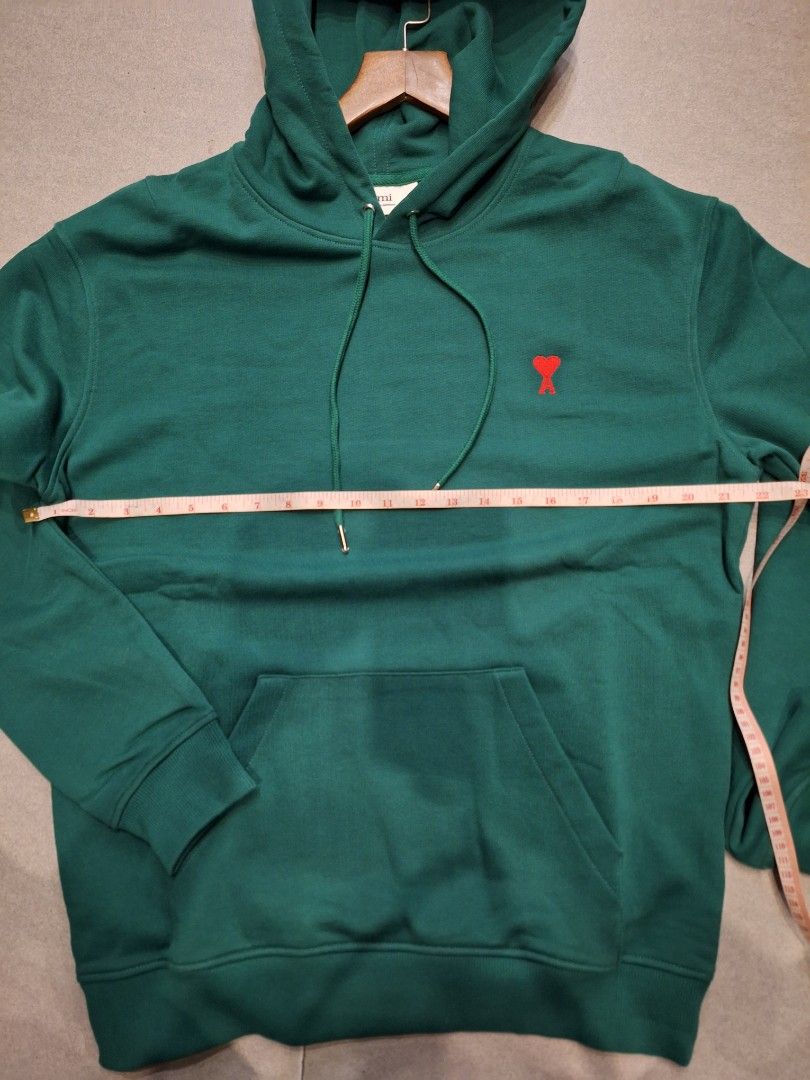Ami hoodie pullover sweater (Category: Coats, Jackets and Outerwear) located in Muntinlupa City. Submitted by kstefanomela14 (Listing ID 1338092573, Image 1). Description: forest green brandnew with tag 1 pc only large 22x28.