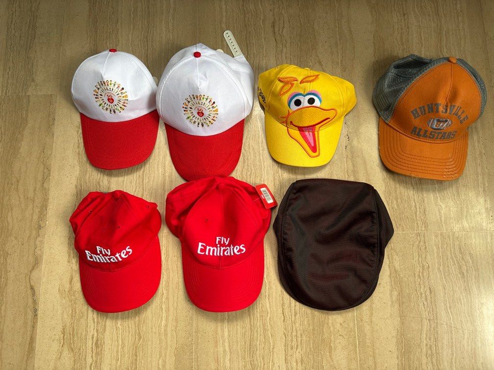 Assorted caps (Category: Caps & Hats) located in Singapore. Submitted by judeluo (Listing ID 1337985101, Image 1). Description: .