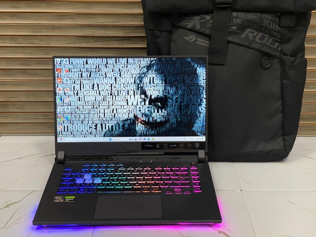 ASUS ROG STRIX G15 (G513RC) RYZEN 7 (Category: Laptops & Notebooks) located in Valenzuela. Submitted by dropcee (Listing ID 1337947130, Image 3). Description: ASUS ROG STRIX G15 (G513RC) RYZEN 7 6800HS 144Hz 16GB RAM 512GB NvMe SSD RTX 3050 4GB GDDR6 VRam✨ Quick specs: ▫️Windows 11 Home SL 64bit ▫️AMD RYZEN 7 6800HS w/ Radeon Graphics 16 CPUs 3.2GHz ▫️16GB RAM DDR5 4800Mhz ▫️512GB PCle NvMe SSD ▫️AMD Radeon (TM) Graphics ▫️Nvidia GeForce RTX 3050