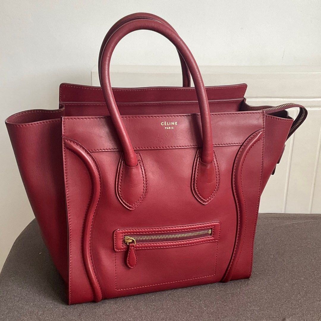 Authentic Celine Mini Burgundy Luggage Tote Bag (Category: Luxury Bags & Wallets) located in Manila. Submitted by snatchmybag (Listing ID 1338030751, Image 1). Description: .