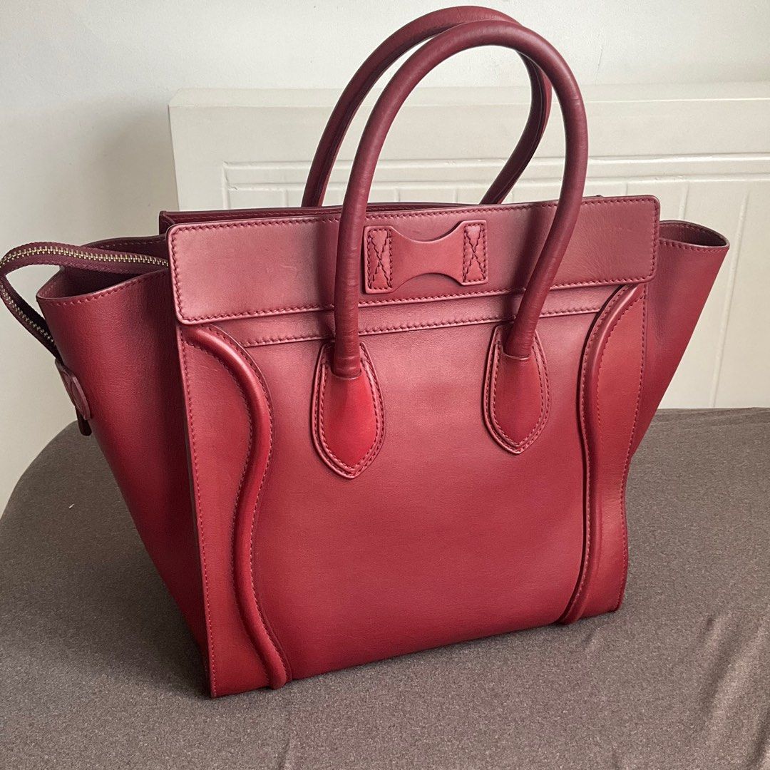 Authentic Celine Mini Burgundy Luggage Tote Bag (Category: Luxury Bags & Wallets) located in Manila. Submitted by snatchmybag (Listing ID 1338030751, Image 2). Description: .